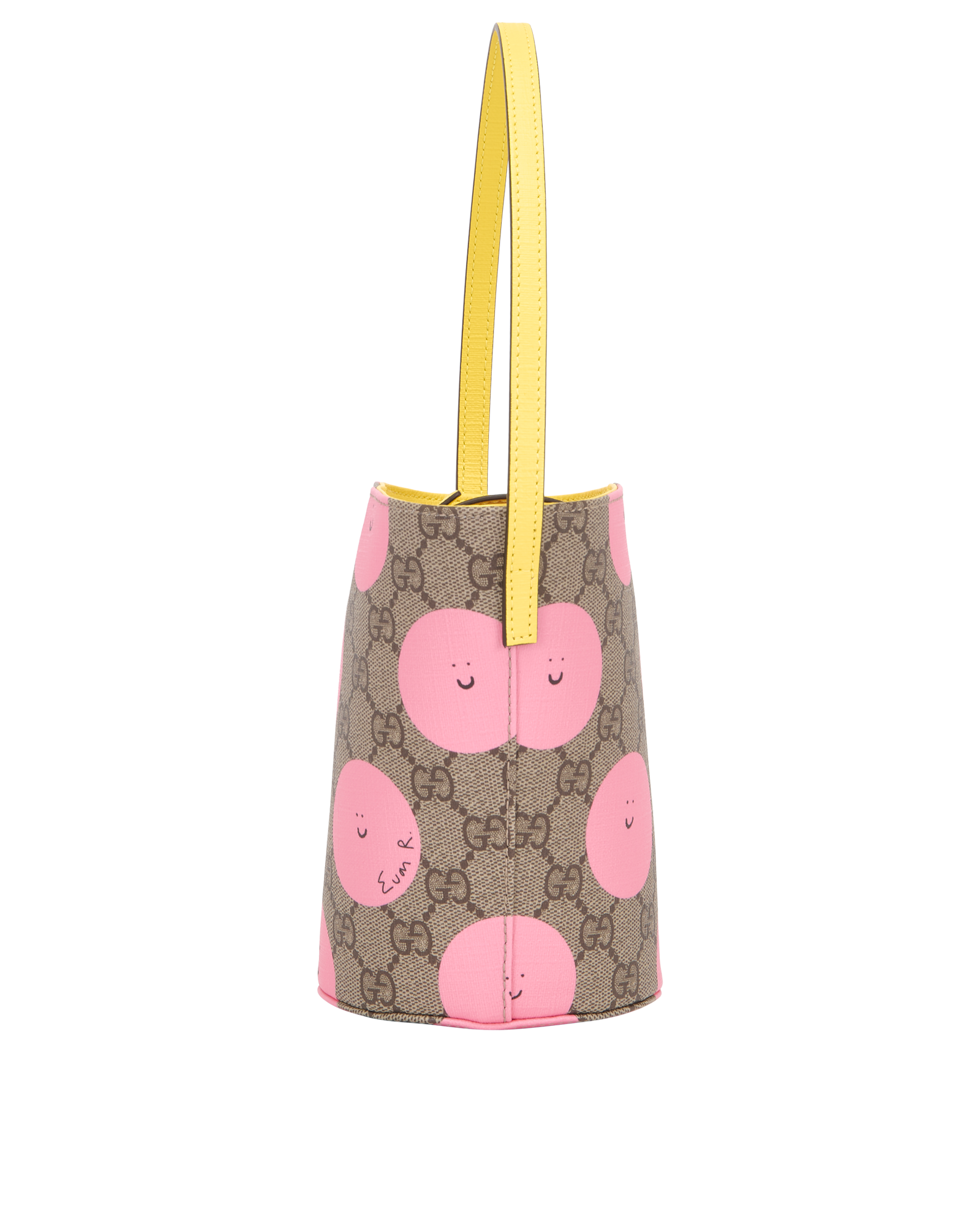 Printed GG Bucket Bag, &pound;350, Handbags, Beige, Canvas, Bottom view